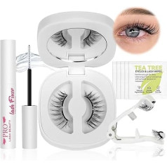 Pro Soft Magnetic Eyelash Set, Soft Magnetic Wasado Magnetic Lashes Kit, Natural Look, Reusable, Waterproof Eyelashes with Applicator, No Glue, No Glue or Eyeliner Easy (1 Pair, Frisky)