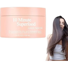 Glimmer Hair Mask, Glimmer 10 Minute Superfood Hair Mask Repair, Glimmer 10 Minute Hair Mask, увлажняющая и шелковистая маска для волос 5 в 1, способствует росту и укреплению сухих и 
