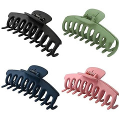 Заколка для волос Luatuer для женщин | Для женщин, девочек, густых и тонких волос | Нескользящие акриловые когти для волос | 4 шт.