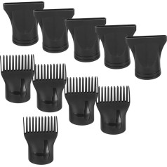 FRCOLOR Pack of 10 Hair Styling Tips Hair Dryer Comb Attachment Hair Dryer Comb Nozzle Hair Dryer Nozzles and Combs Nozzle Attachment for Hair Dryer Universal Hair Dryer Nozzle Hair Dryer