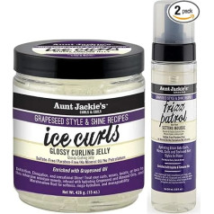 Aunt Jackies Grape Seed Curls 426g & Grape Seed Frizz Patrol 8oz