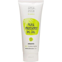 AMAPOLA BIO-COSMETICS - Минеральный солнцезащитный крем SPF 25 - Солнцезащитный крем без химикатов - Веганский - Подходит для малышей - Оксид цинка - 200 мл
