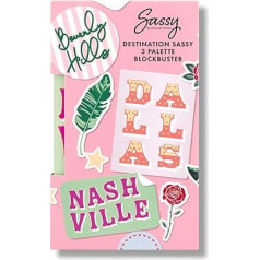 Sassy by Savannah Chrisley Destination Sassy 3 Palette Blockbuster Kit - Тени, румяна и хайлайтер - Незаменимые средства для макияжа - Удобно для путешествий - Создает профе