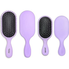 NuWay 4Hair! Pro 2 Piece Brush Set for All Hair Types (распутывает тонкие, тонкие, толстые, мокрые, вьющиеся и натуральные волосы) - Уменьшение статического электри