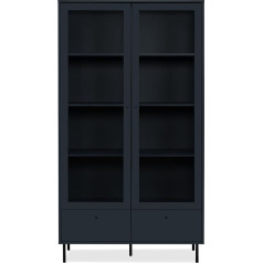 Möbelando Шкаф для хранения Caracas в темно-синем цвете - 100 x 183 x 40 см (Ш x В x Г)