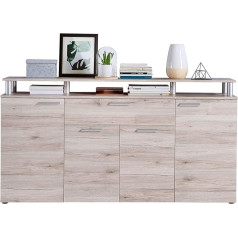 Forte Комод Pablo с 4 дверцами и 1 ящиком, композитное дерево, 59,9 x 90 x 169,3 см