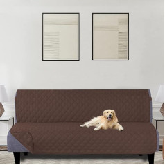 ‎U-Nice Home U-NICE HOME Futon Sofa Covers Reversible Armless Futon Cover Furniture Protector Couch Cover Water Resistant (Futon, Chocolate/Chocolate)