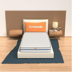 Miasuite I Sogni Italiani Матрас 90 x 200 см высота 15 см - пена с эффектом памяти, ингибитор клещей, гипоаллергенный, простой