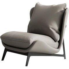 Athuah MGWYE Одиночный диван-кресло Балкон Диван Кушетка Спальня Небольшой Диван Стул (Цвет : Аргенто, Размер : Светло-серый)