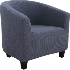 ‎Searchi SearchI Stretch Spandex Chair Cover Club Chair Cover Removable Geometric Pattern Furniture Protector Grey and Blue