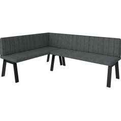 ‎Furnistar Угловая скамья Akiko Metal A Corner Bench Set для столовой, кухни, современной гостиной, обеденного уголка. Идеально подходит для кухни, офиса и п