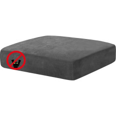 MAXIJIN Бархатные натяжные подушки Fitted Sheet Plush Couch Cushion Protective Covers 1 Pack Armchair Seat Cushion Cover for Single Cushions Sofa Chair with Elastic Bottom (Chair Cushion, Grey)