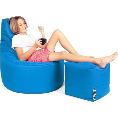 Patch Home Patchhome Gamer Chair with Cube Bean Bag Set Диаметр 80 см, Высота 90 см, Высота сиденья 30 см + Куб 35 x 35 см уже наполнен полистиролом и застегивается на молни