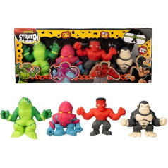 HTI Stretcherz Stretch Squad Набор из 4 игрушек-фиджетов, снятие стресса, тревоги и успокаивающие игрушки-фиджеты Squishy, сенсорные игрушки, художественны