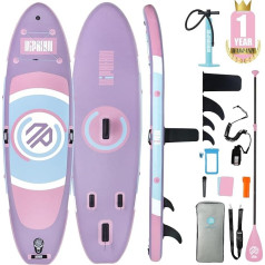Niphean Stand Up Paddling Board, 305 см Надувная SUP-доска с прочными плавниками и долговечными аксессуарами, Stand Up Paddle, идеально подходит для начинающих зан