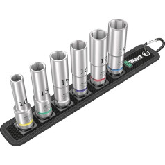 Wera Belt C Deep 1 05004565001 Socket Set 1/2 Inch Drive 6 Pieces