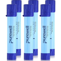 Фильтр для воды Purewell для путешествий - удаляет 99,99% загрязняющих веществ до 0,01 микрона - портативный фильтр для походов, путешествий, поездо