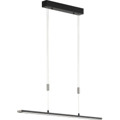 Подвесной светильник Fischer & Honsel Metz TW 60994 | Песочно-черный/никелевый матовый | Длина: 90 см, Ш: 6 см, В: 95-150 см | С кнопкой непрерывной регулировки я