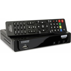 Schwaiger DTR600HD Эфирная Full HD Black ТВ-приставка DTR600HD, Эфирная, DVB-T2, 576i,576p,720p,1080i,1080p, AVC,H.264,H.265,MPEG2,MPEG4,H.265, AAC,AAC HE,AC3,MP3,PCM