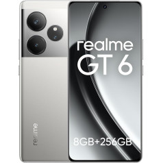 Realme GT 6 Смартфон 5G, 8 ГБ + 256 ГБ Мобильный телефон без контракта, Snapdragon 8s Gen 3, 120 Гц 6,78 дюймов 6000nit ультра яркий дисплей, 50MP LYT-808 OIS, 5500 мАч, Dual SIM Android