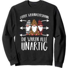 Gnome Lieber Weihnachtsmann Die Waren Alle Unartig Sweatshirt, черный