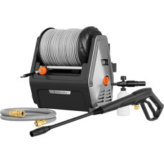 Giraffe Tools Big Pump 2 в 1 Мойка высокого давления, 1800 Вт, макс. 2400 PSI, 2,0 ГПМ Электрическая мойка высокого давления для настенного монтажа, с выдвижным