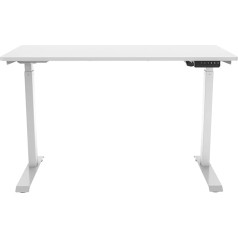 SEMPLIX Стол для хобби и работы, электрический, регулируемый по высоте (белый/белый)