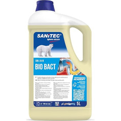 SANITEC igiene sicura Bio Bact Средство для разблокировки слива, 5 кг, без отдушек, жидкое, обезжиривающее, идеально подходит для засоренных труб и профес