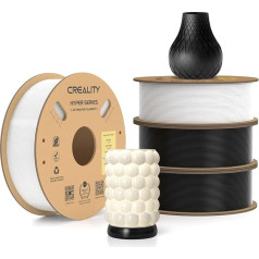 Creality Hyper PETG Filament 1.75 mm 4 kg, High Speed PETG 30-600 mm/s 3D Printer Filament PETG, Dimensional Accuracy ± 0.03 mm, Suitable for Most 3D Printers, 1 kg (2.2 lbs)/Spool (Black & White)