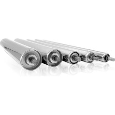 Tragrollen förderband Packung mit 5 stromlosen Rollen für Fabriken, Holzförderer, Schwerkraftübertragungs-Ersatzrolle aus Edelstahl, industrielle Bandförderrolle(Dia 25MM/1 Inch,L 500MM(19.7in))