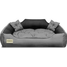 Логово из микрофибры 100x80 / 115x95 см серо-черное