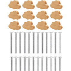 Povxlum 12 шт. прочные ручки для ящиков из букового дерева, деревянные ручки в форме облака для комодов, ручки для шкафов и мебели в стиле бохо