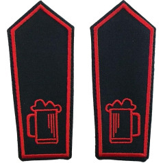 feuer1 Звание Плечевые щитки NRW Special с липучкой: Getränkewart (красный/красный)