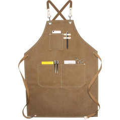 Windfromort Мужской рабочий фартук, прочный фартук для инструментов для мужчин, рабочий фартук с 4 карманами для инструментов для кухни, сада, ке