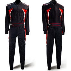 Speed Kart Overall 3 Colours - Kart Overall Detroit HS-3 Black White Red