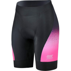 Souke Sports Radlerhose Damen Fahrradhose Gepolstert Schnelltrockende Radhose Kurz mit Atmungsaktive 4D Gel Sitzpolster