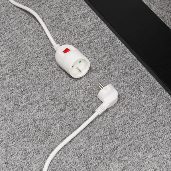 Удлинитель сетевого кабеля вилка - розетка 3 м, с выключателем