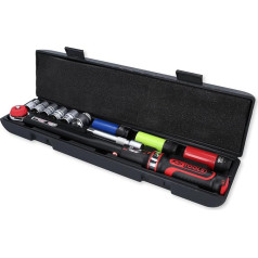KS Tools Ergotorqueprecision 516.2400 1/2-Inch Drive Torque Wrench Set 11-Piece I 20-200 Nm I with Double Scale in Nm and lbf-ft I Precision Wrench