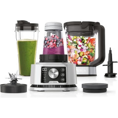 Ninja Foodi Power Nutri Mixer Smoothie Maker 3-в-1, густые спреды и замороженные напитки, автоматические программы, кувшин 2,1 л, чаша 700 мл и чаша 400 мл с мощной меш
