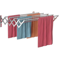 Настенная сушилка для одежды Gemsaya, 42-80 см, выдвижная, настенная сушилка для одежды с 7 перекладинами, серебристый держатель для полотенец из 