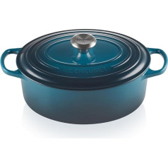 Чугунная посуда для запекания Le Creuset Signature 21178296422430 с крышкой, овальная, диаметр 29 см, подходит для всех варочных поверхностей и индукции, объ