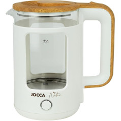 Чайник Jocca Nature Line 1,8 л, 1500 Вт, боросиликатное стекло, белый