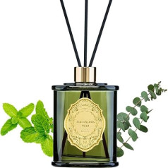 M&SENSE Room Fragrance Eucalyptus Mint Fragrance 240 ml, Reed Diffuser with 5 Fragrance Sticks, Luxury Air Freshener for Bathroom, Home, Home Decoration, Room Fragrance Sticks, Oil Diffuser
