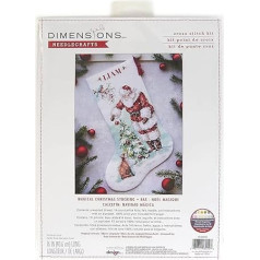 Набор для вышивания счетным крестом Dimensions - Волшебный рождественский чулок - 70-08999 - Ручная работа для взрослых - 14 граф Аида - 41 см