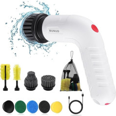 Электрическая щетка для уборки, крутящийся скребок для ванной комнаты, электрическая щетка с 5 насадками, ручная щетка с 2 режимами для кухн