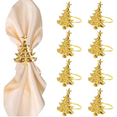 Кольца для салфеток золотые, упаковка из 8 пряжек для салфеток Держатель салфеток Украшение стола для Рождества Свадебная вечеринка День р