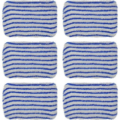 Упаковка из 6 салфеток из микрофибры, совместимых с пылесосами Rowenta Steam Power и Steam Cleaner with Cable Steam Power All Floors, ZR006501, синий