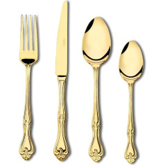 Набор столовых приборов из нержавеющей стали из 24 предметов на 6 персон - элегантный набор для ежедневного использования и особых случаев, 