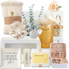 Набор из 18 подарков на день рождения для женщин, подарки дружбы для лучшей подруги, день рождения, стеклянные стаканы 17 унций, ароматически