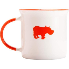 Керамическая кружка Kiss The Hippo Everyday | Ручная наклейка | Подходит для кофе | чая | 210 мл